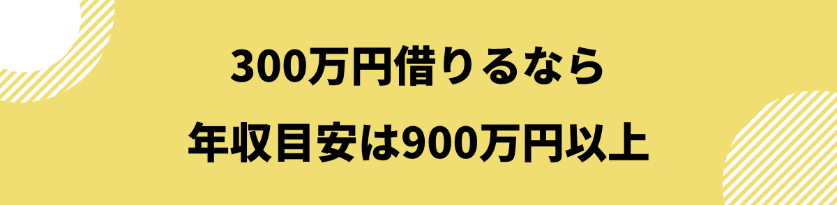 300万円借りたい_年収900万円