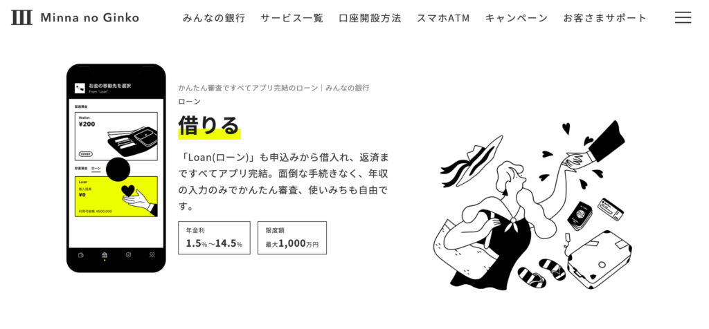 お金借りる_アプリ_みんなの銀行ローン