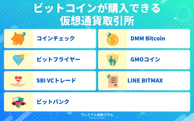 ビットコインが購入できる仮想通貨取引所