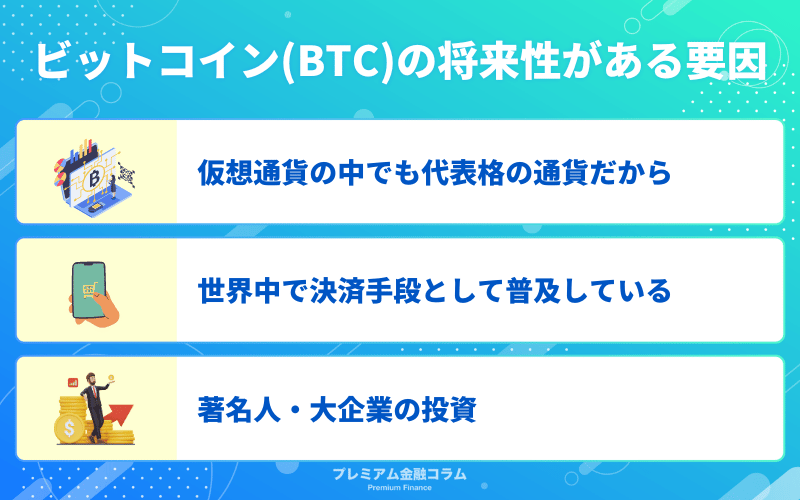 ビットコイン(BTC)の将来性がある要因