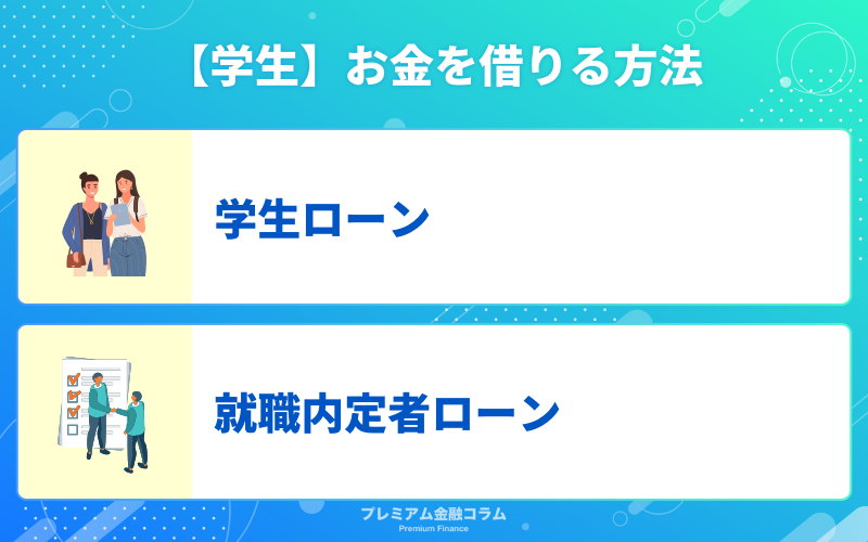 【学生】お金を借りる方法