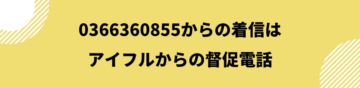 0366360855_アイフルからの督促電話