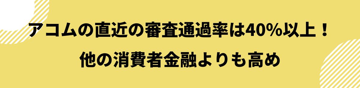 アコム_審査甘い_審査通過率