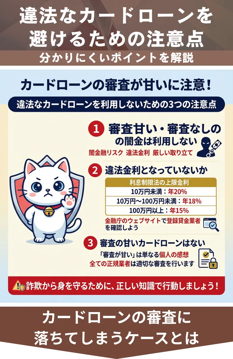 カードローン_審査甘い_違法業者を避けるポイント