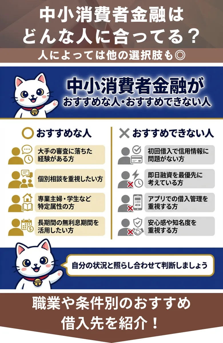 消費者金融_おすすめ_中小消費者金融がおすすめな人_おすすめできない人