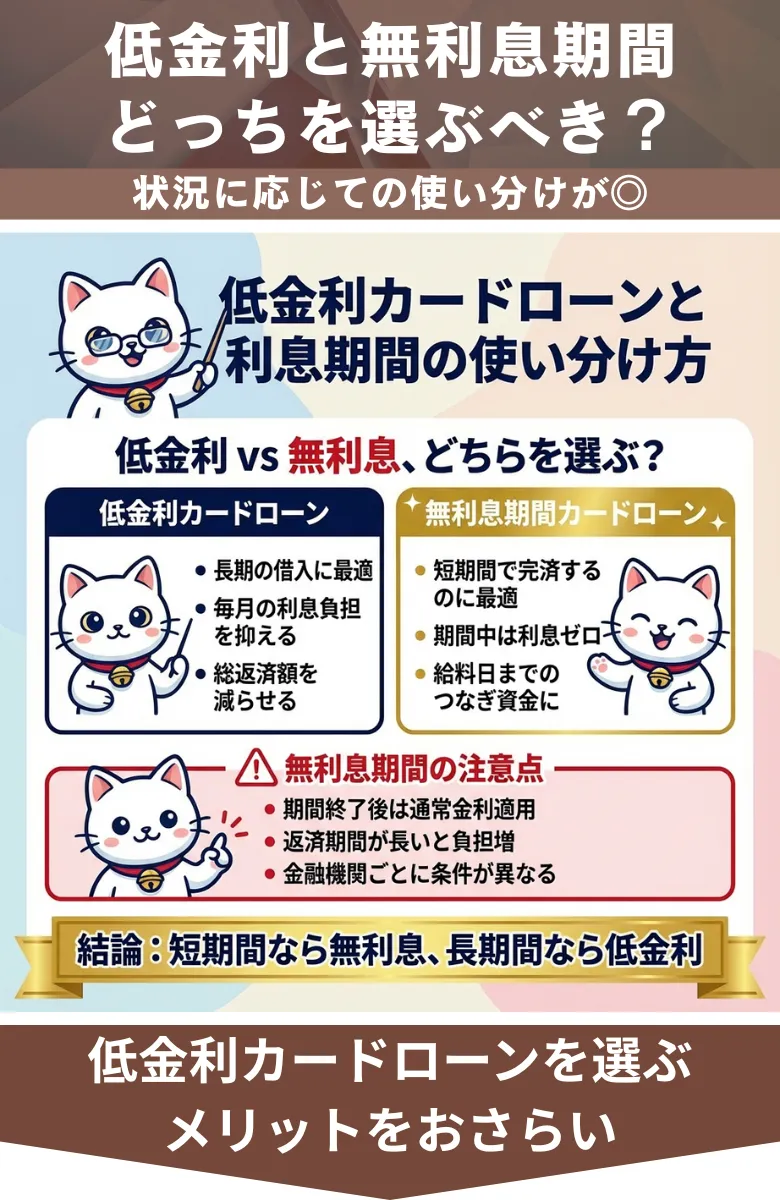 カードローン_低金利_低金利カードローンと無利息期間の使い分け方