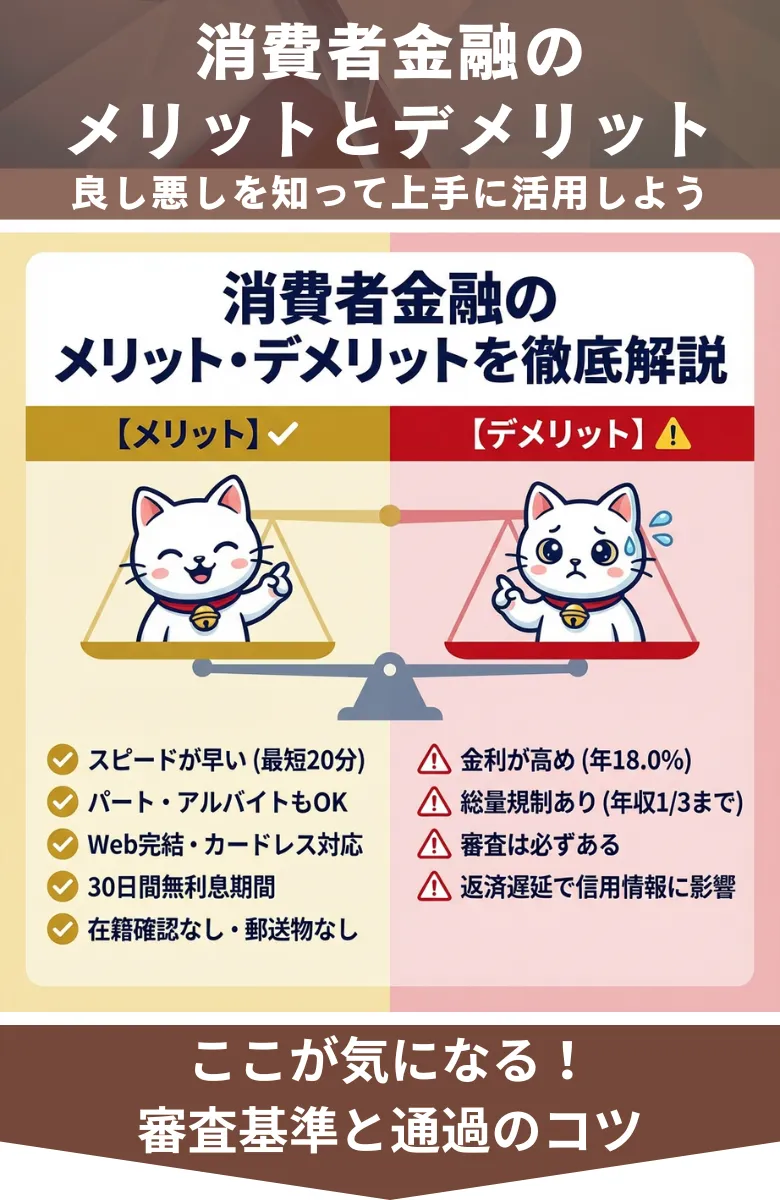 借入しやすい消費者金融_メリットとデメリット