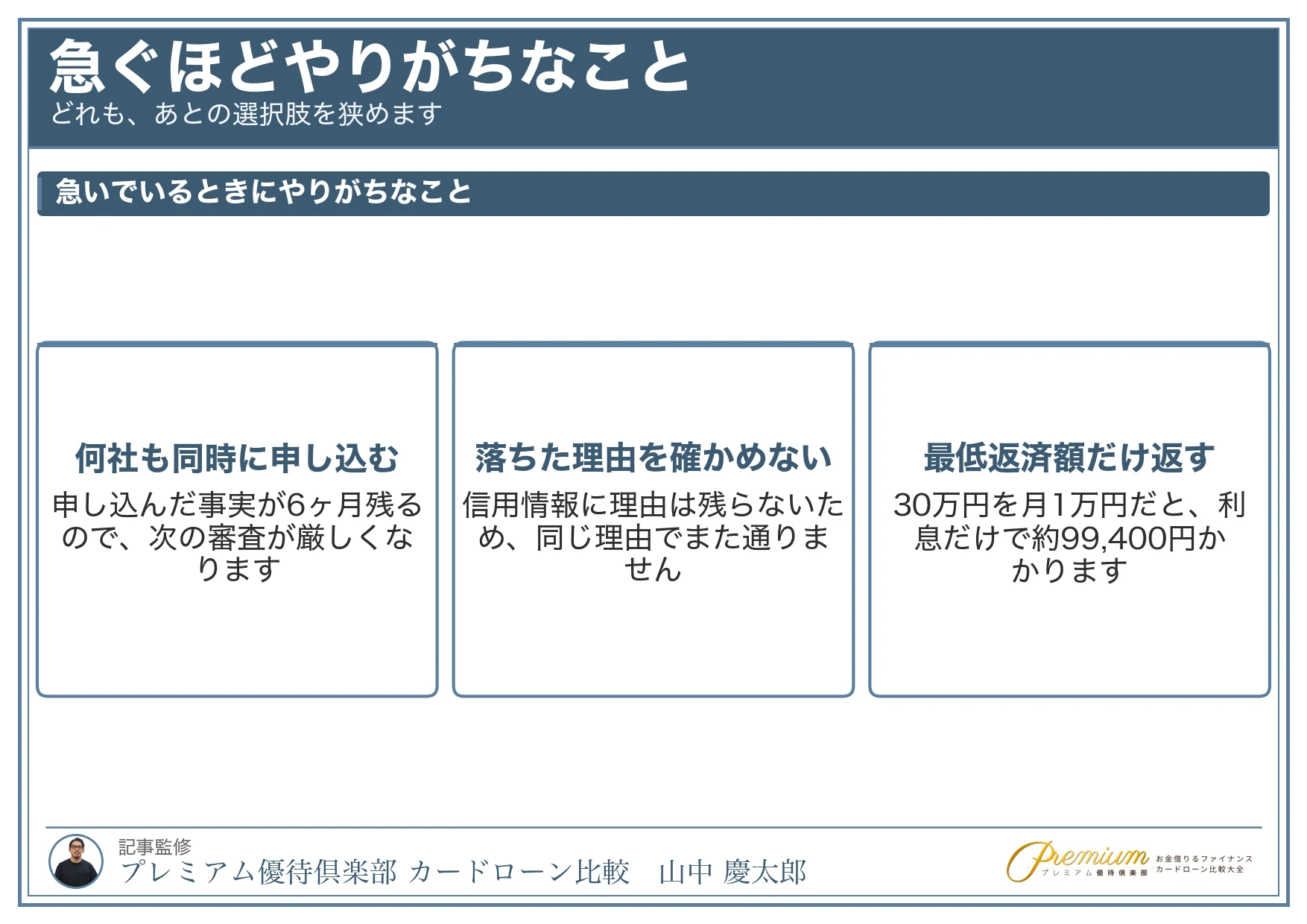 簡単にお金を借りれる方法_急ぐほどやりがちなこと