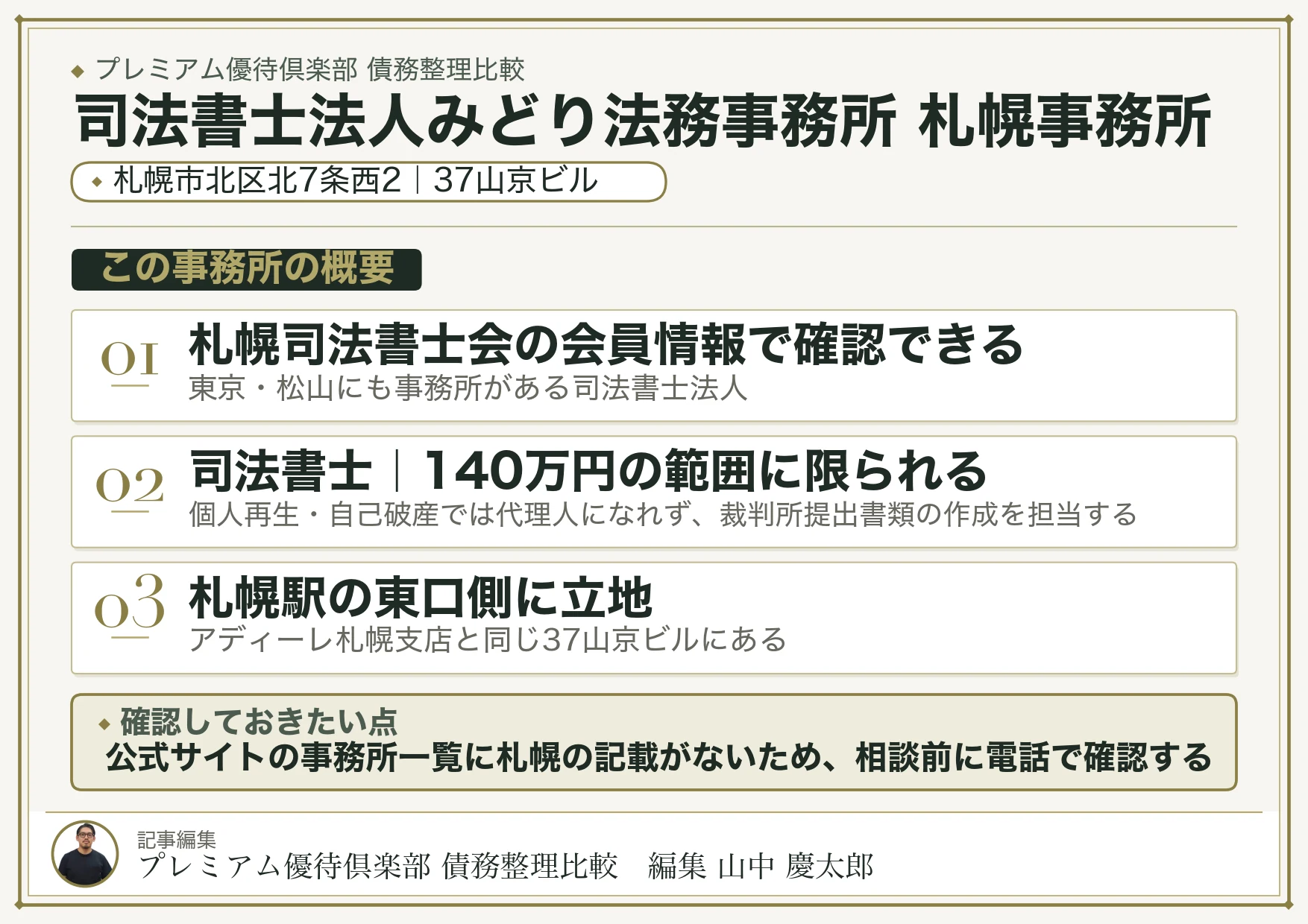 司法書士法人みどり法務事務所 札幌事務所