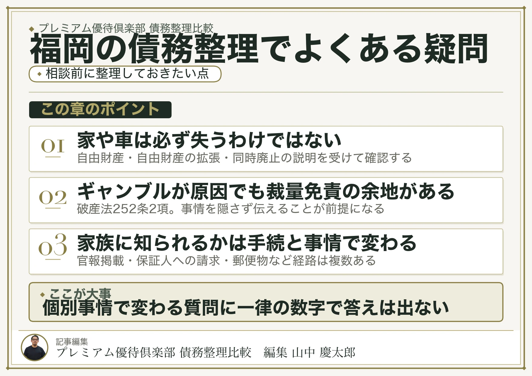 福岡の債務整理でよくある疑問