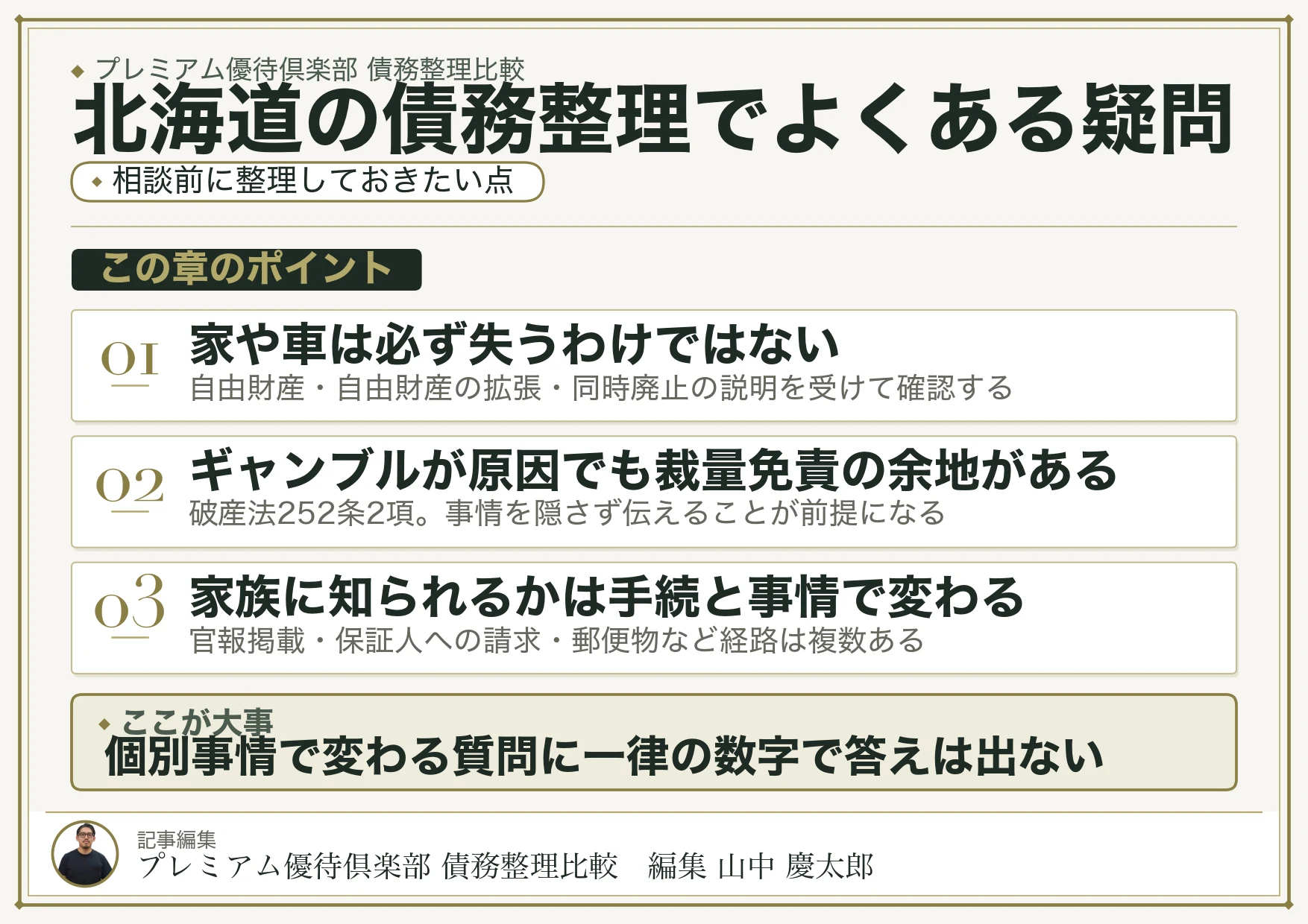 北海道の債務整理でよくある疑問