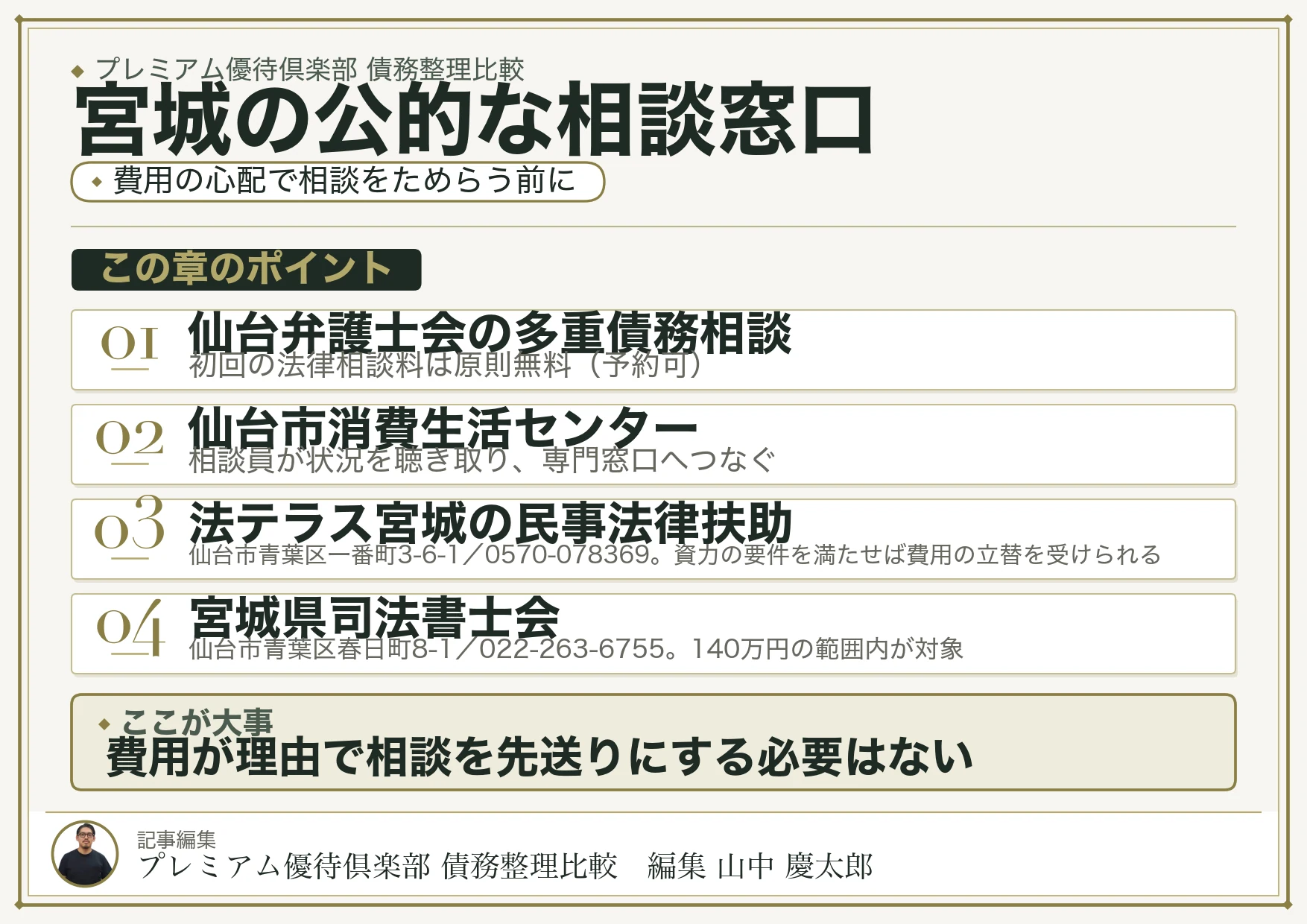 宮城の公的な相談窓口