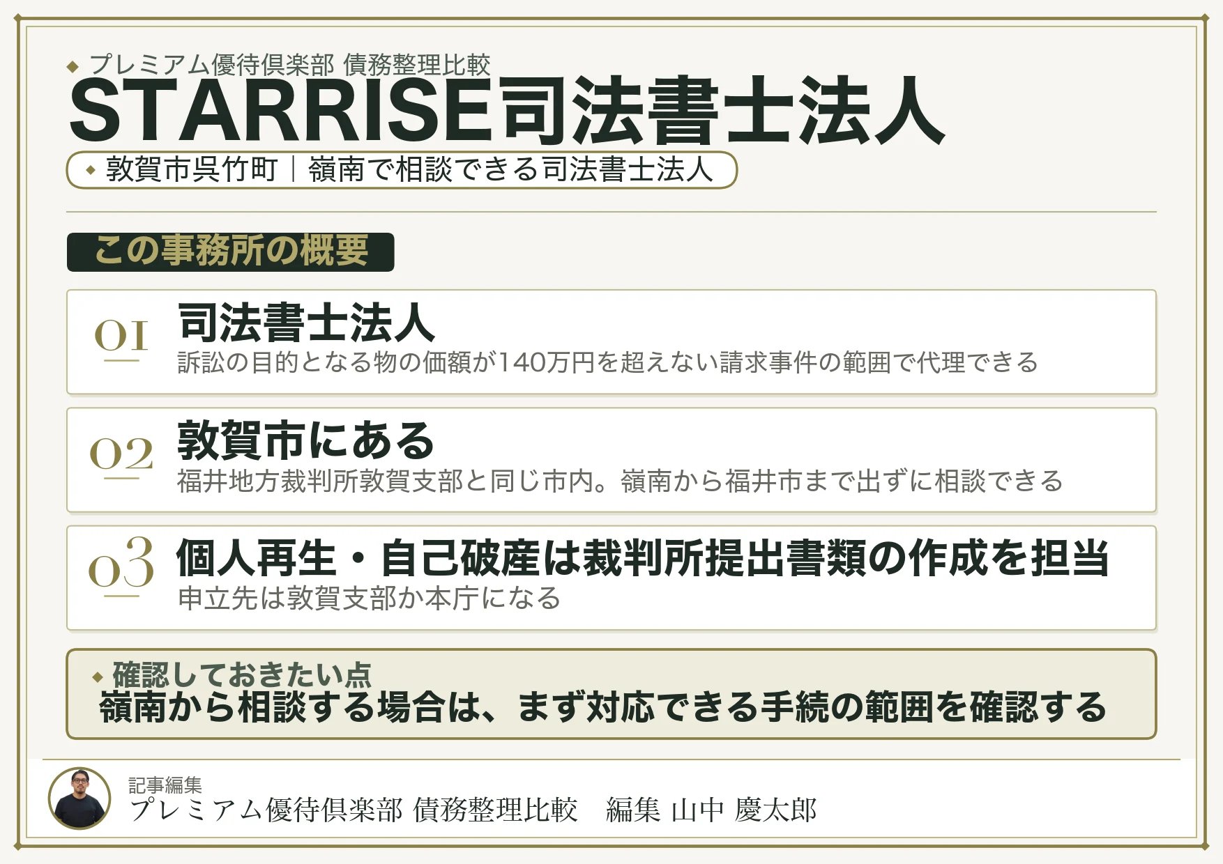STARRISE司法書士法人|敦賀市呉竹町