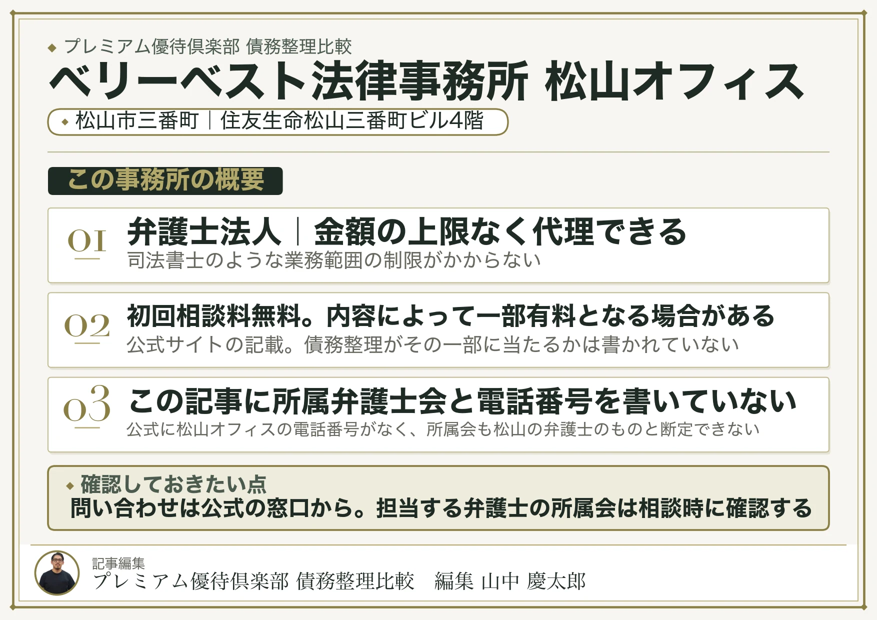 ベリーベスト法律事務所 松山オフィス