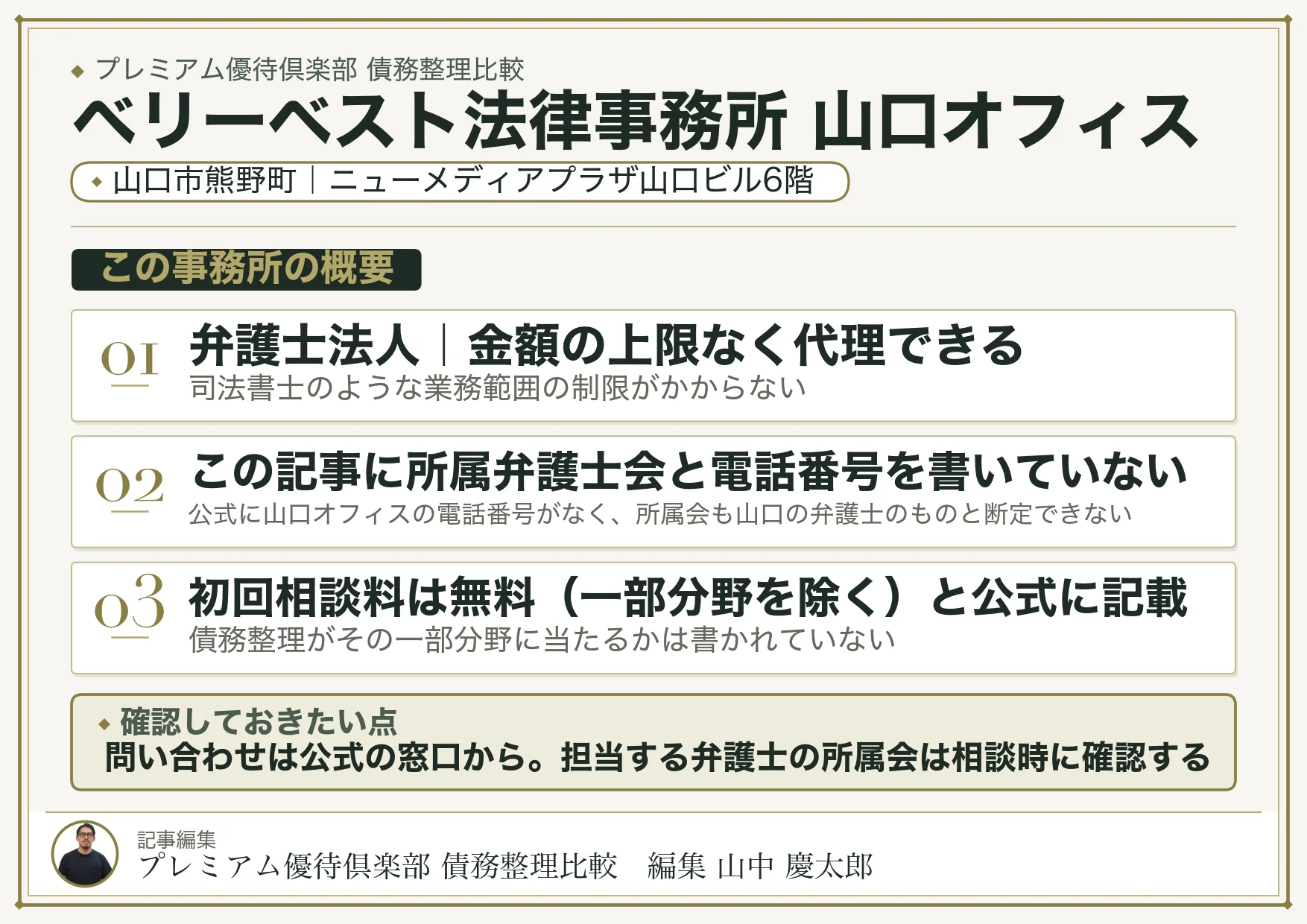 ベリーベスト法律事務所 山口オフィス