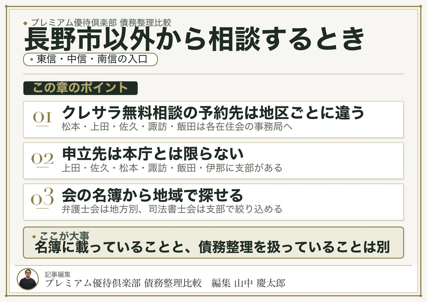 長野市以外から債務整理を相談する