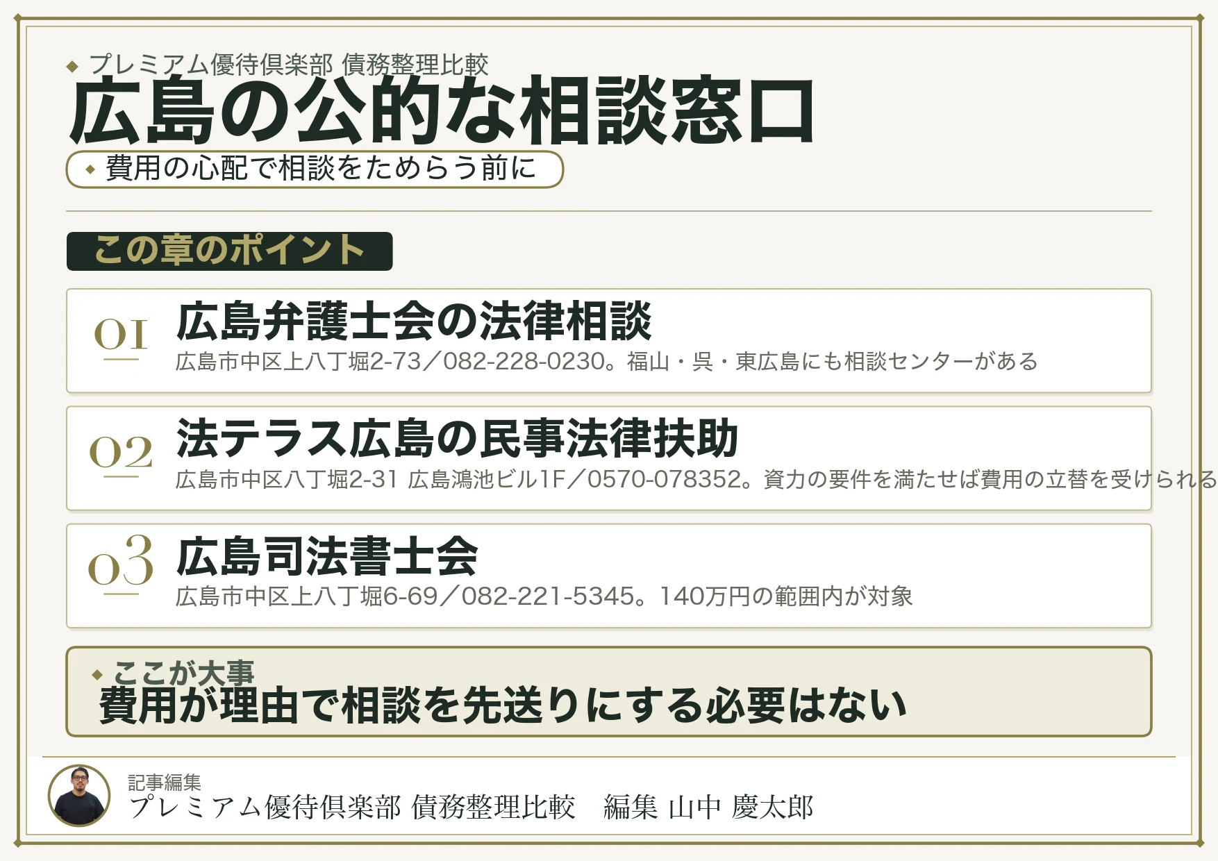 広島の公的な相談窓口
