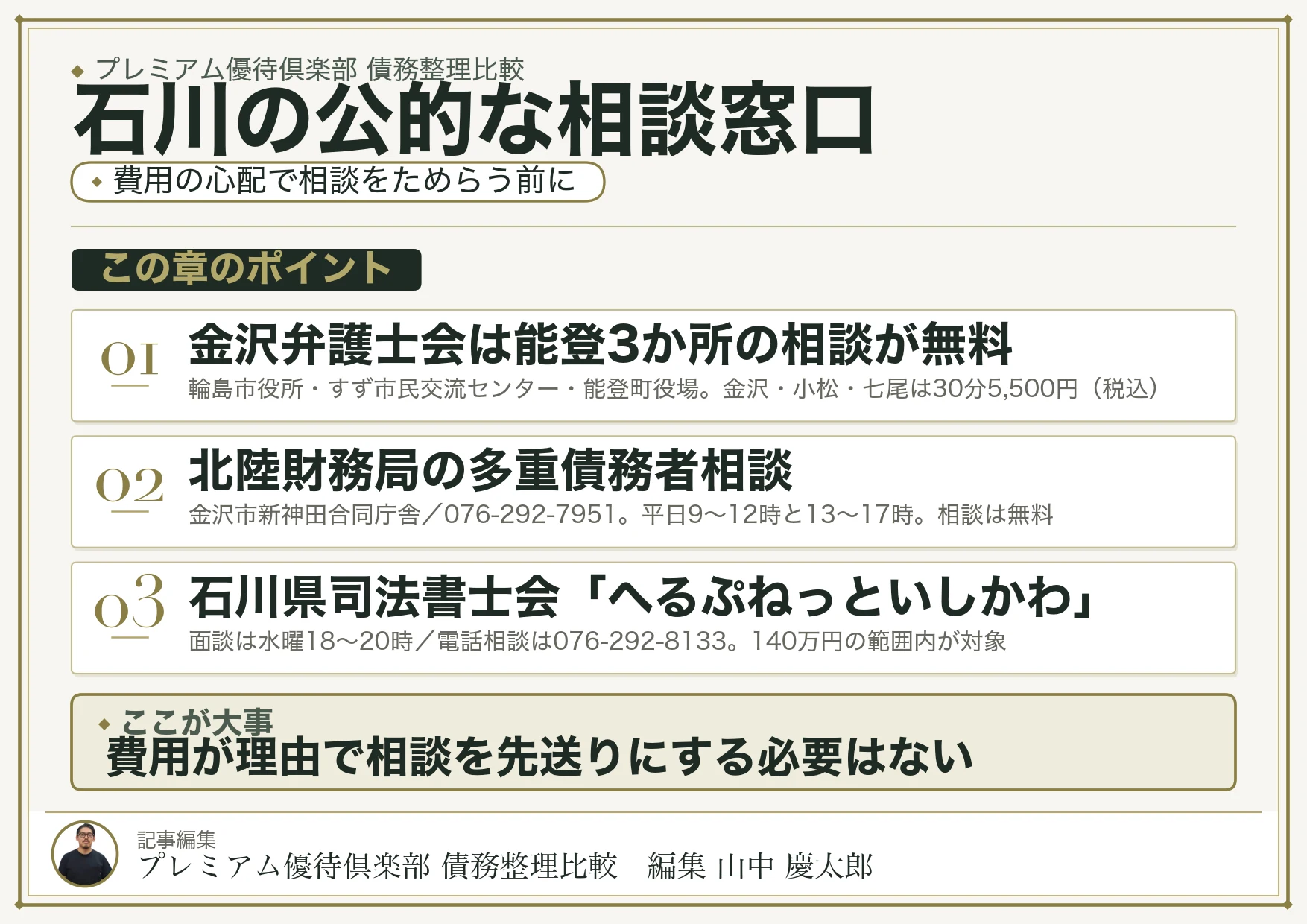 石川の公的な相談窓口