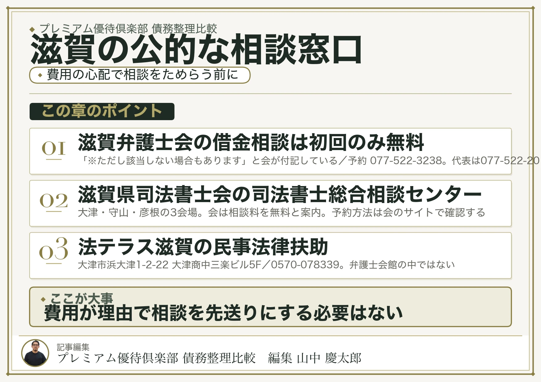 滋賀で債務整理を相談できる公的窓口