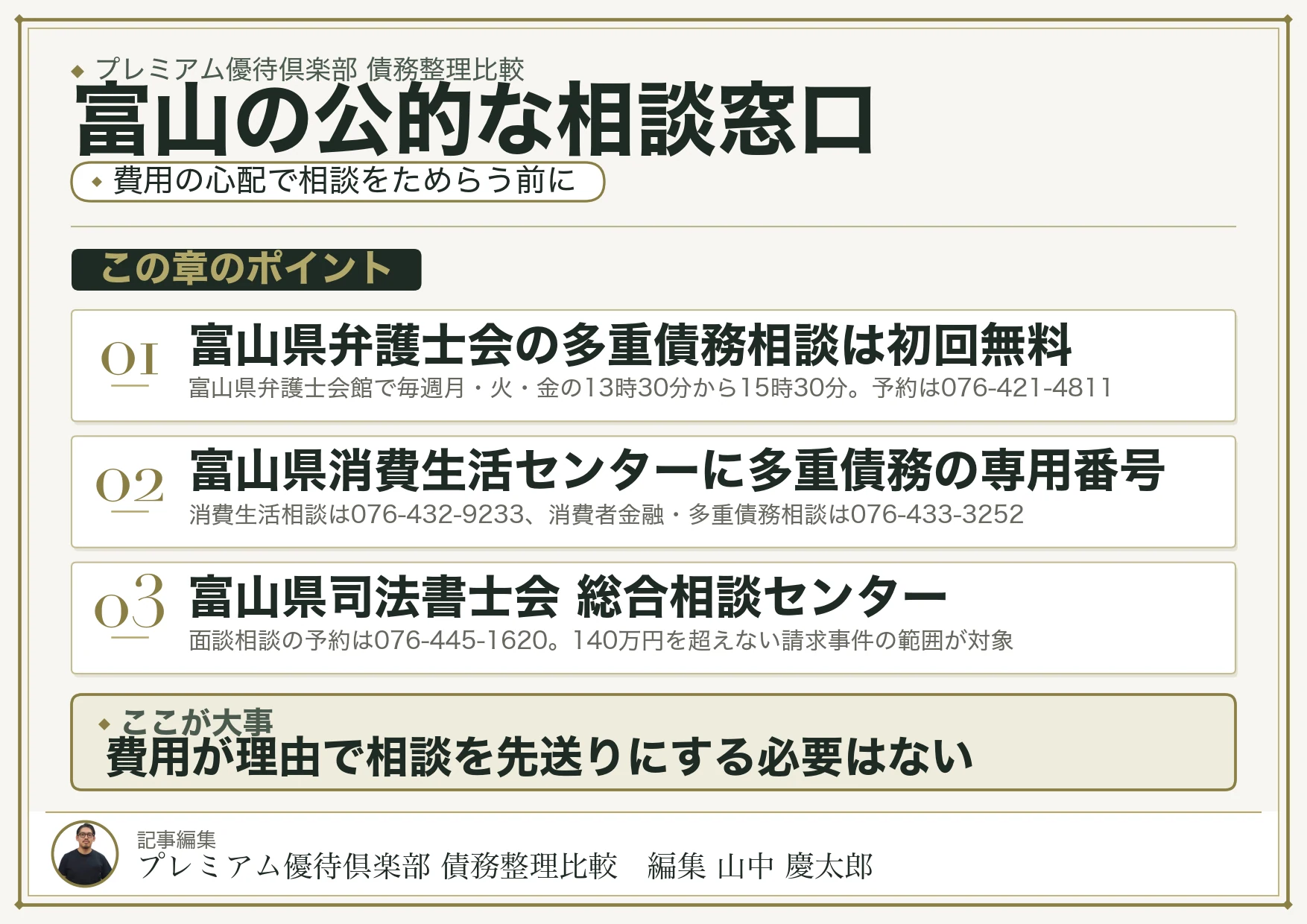 富山の公的な相談窓口