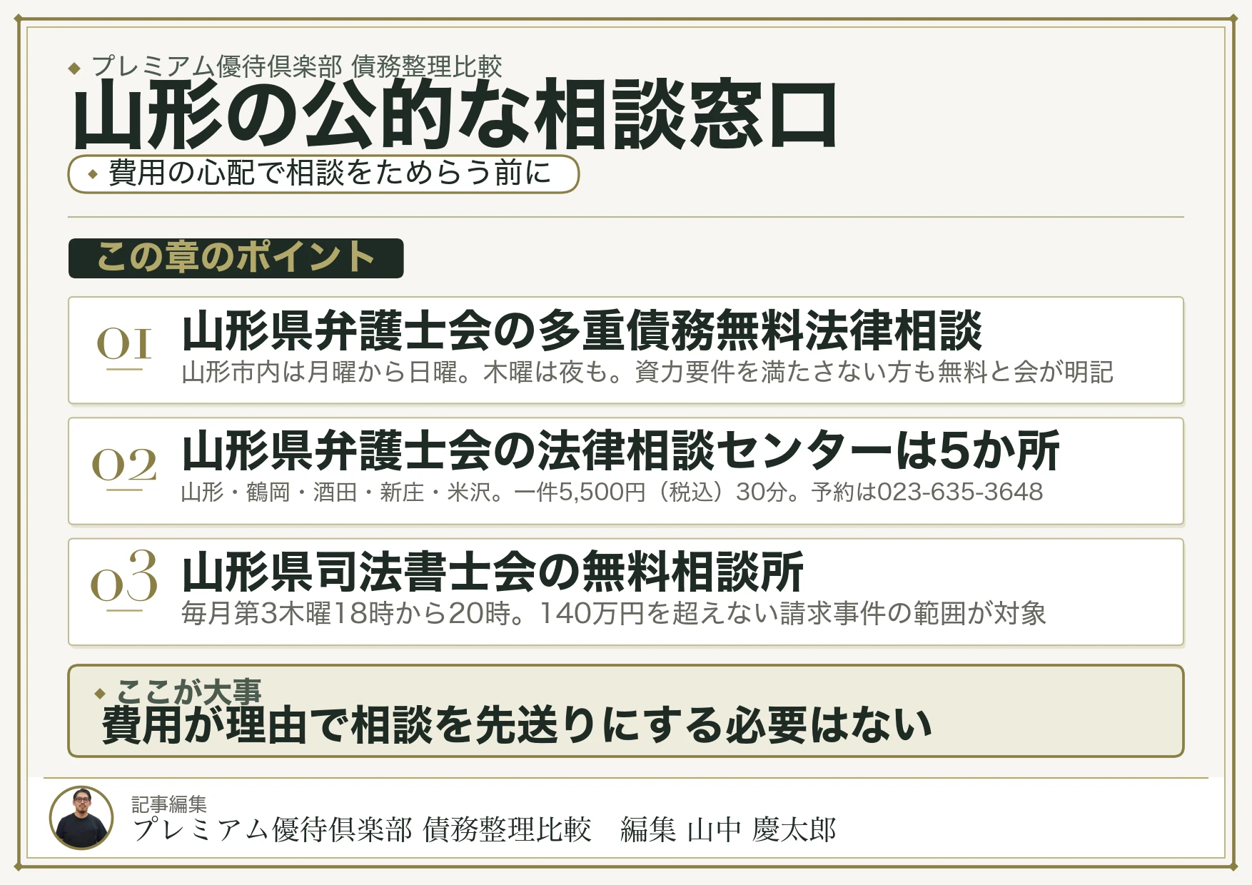 山形の公的な相談窓口