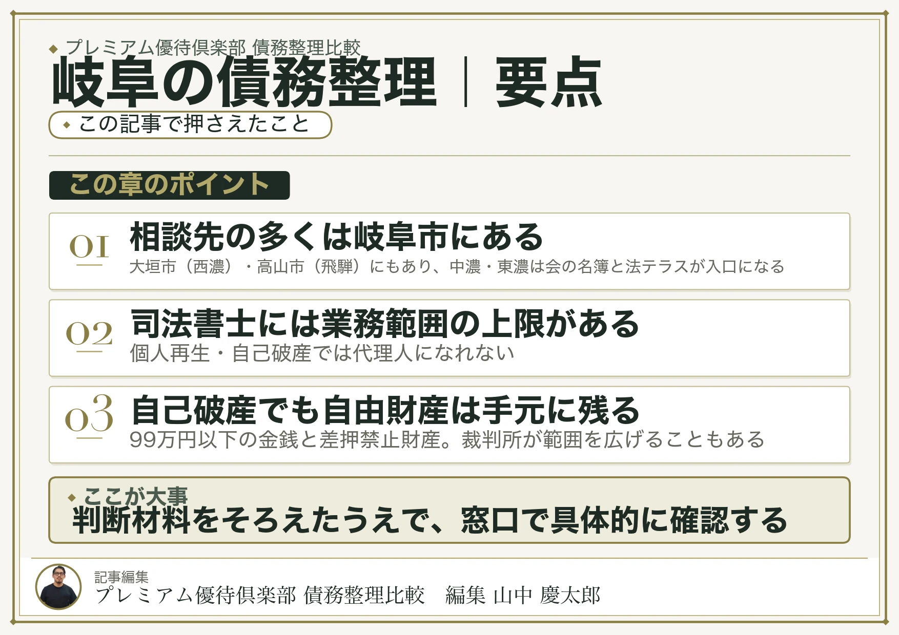 岐阜で債務整理を始める手順