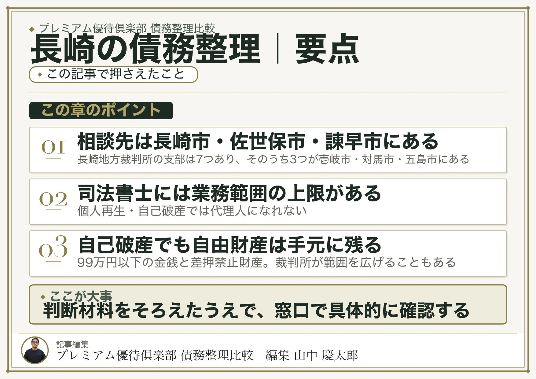 長崎で債務整理を始める手順