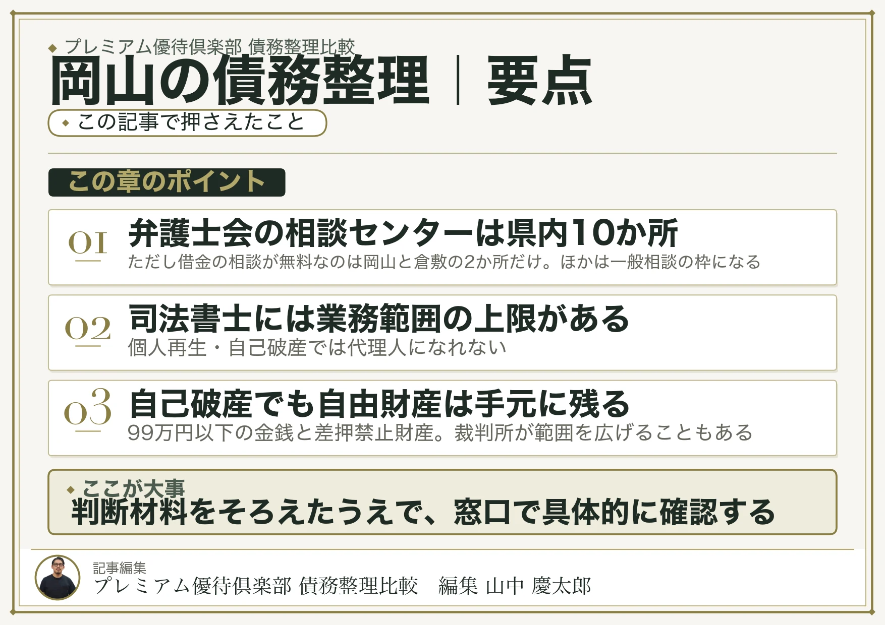 岡山で債務整理を始める手順
