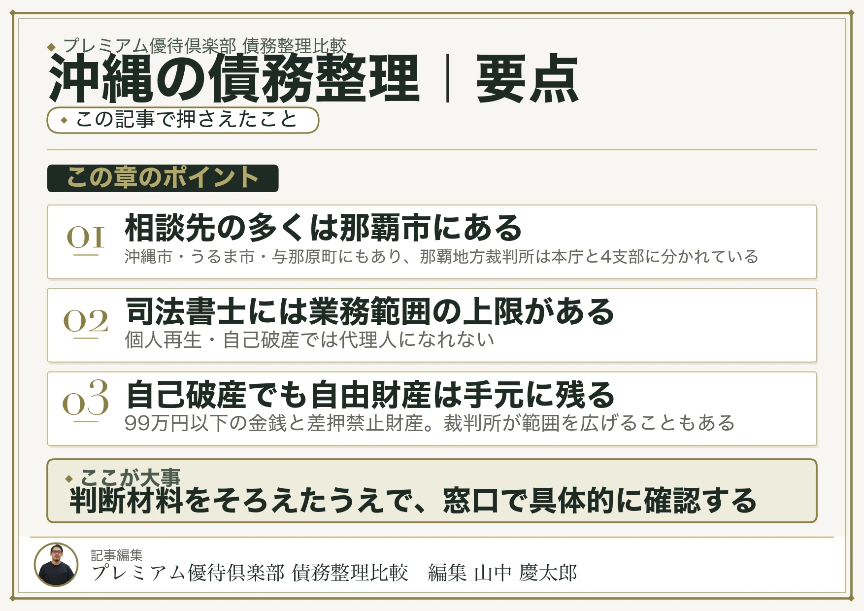 沖縄で債務整理を始める手順