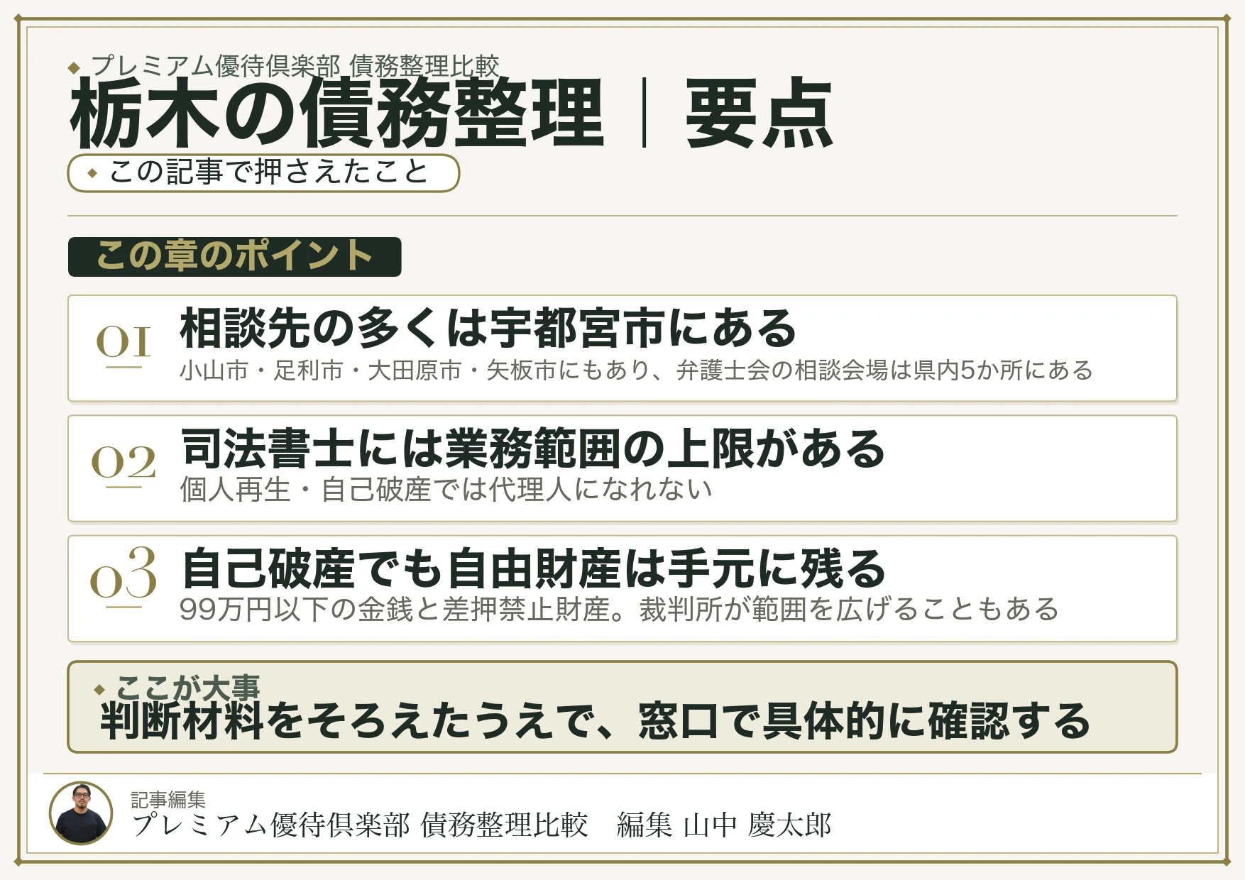栃木で債務整理を始める手順