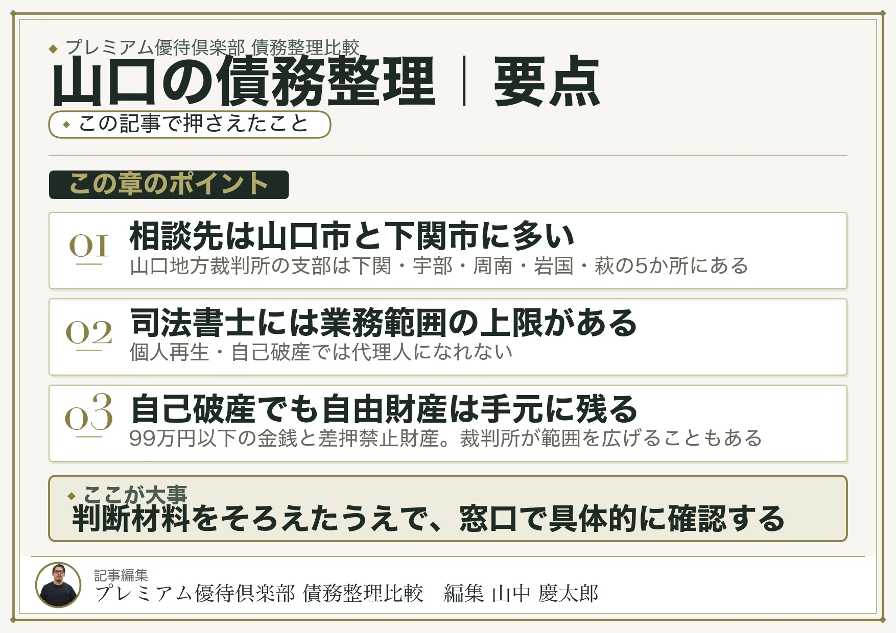 山口で債務整理を始める手順