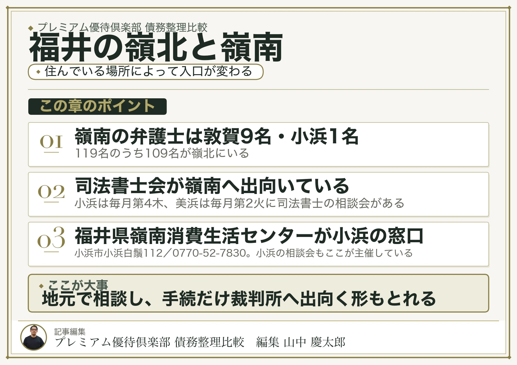 福井の嶺北と嶺南|住んでいる場所によって入口が変わる