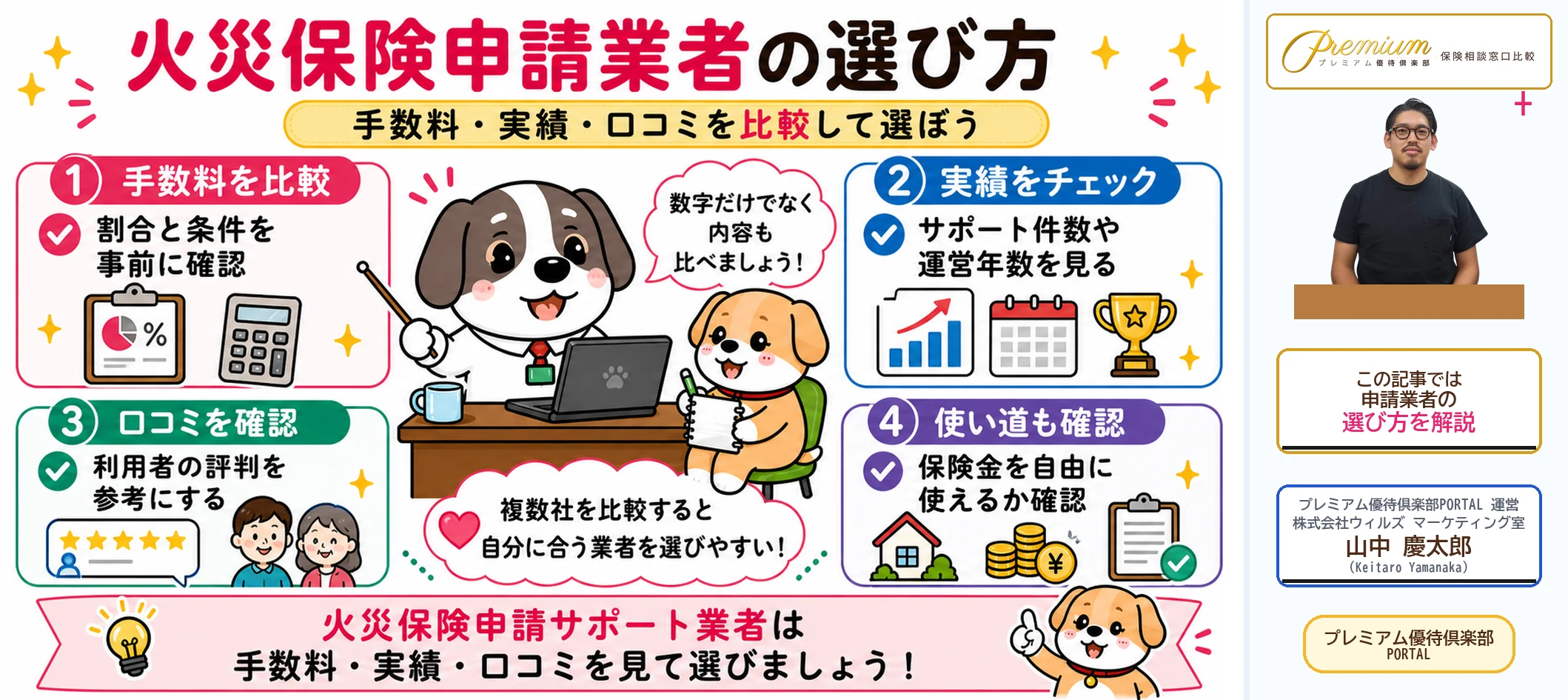 火災保険申請サポート業者を選ぶポイント