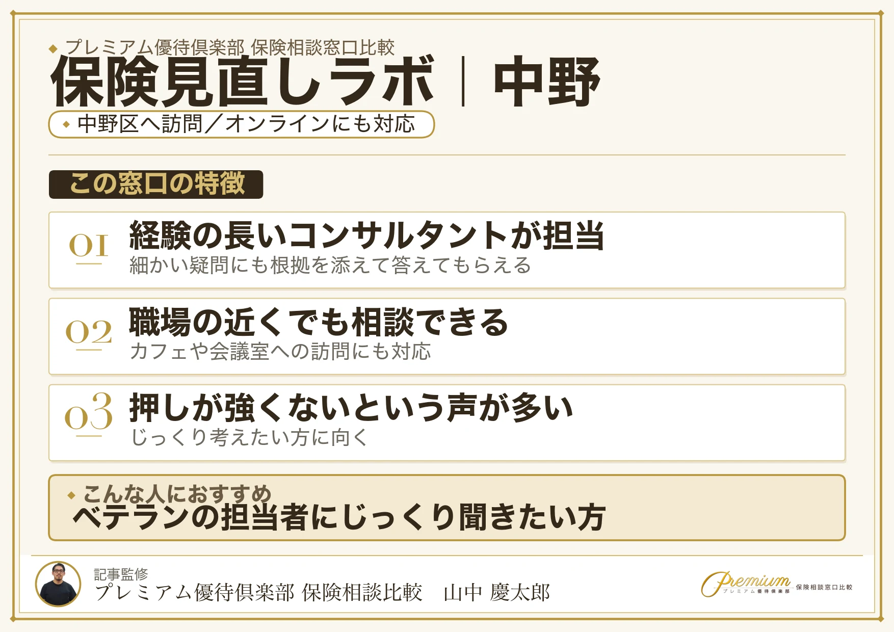 保険見直しラボの特徴｜中野で訪問相談に対応