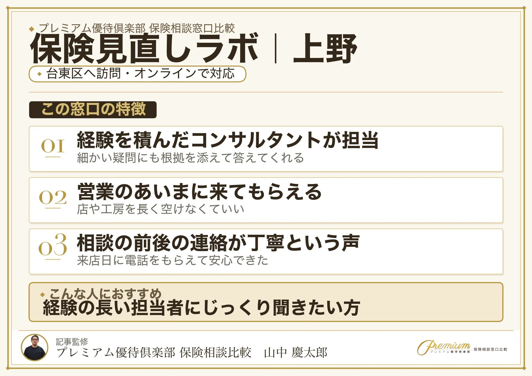 保険見直しラボの特徴｜上野で訪問相談に対応