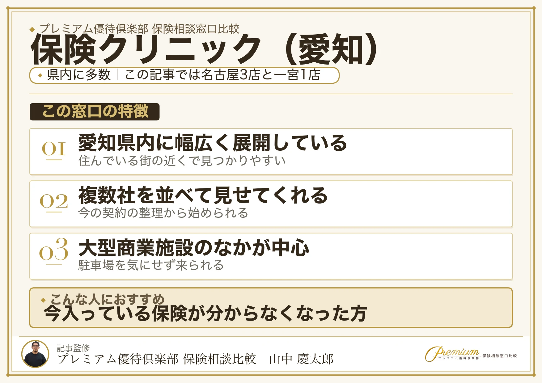 愛知の保険相談で保険クリニックを選ぶときの特徴