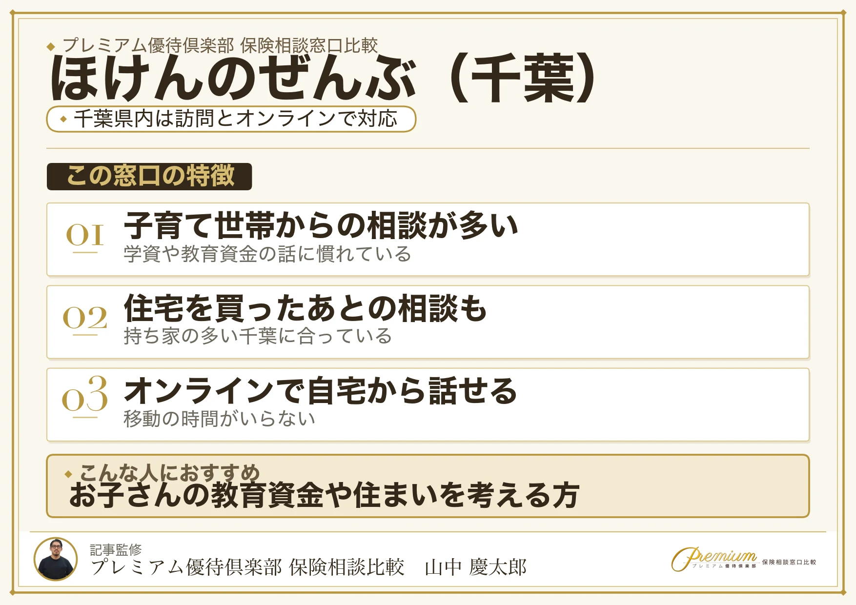 千葉の保険相談でほけんのぜんぶを選ぶときの特徴