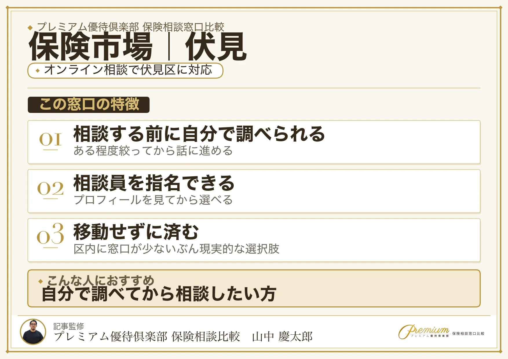 保険市場の特徴｜伏見ではオンライン相談に対応