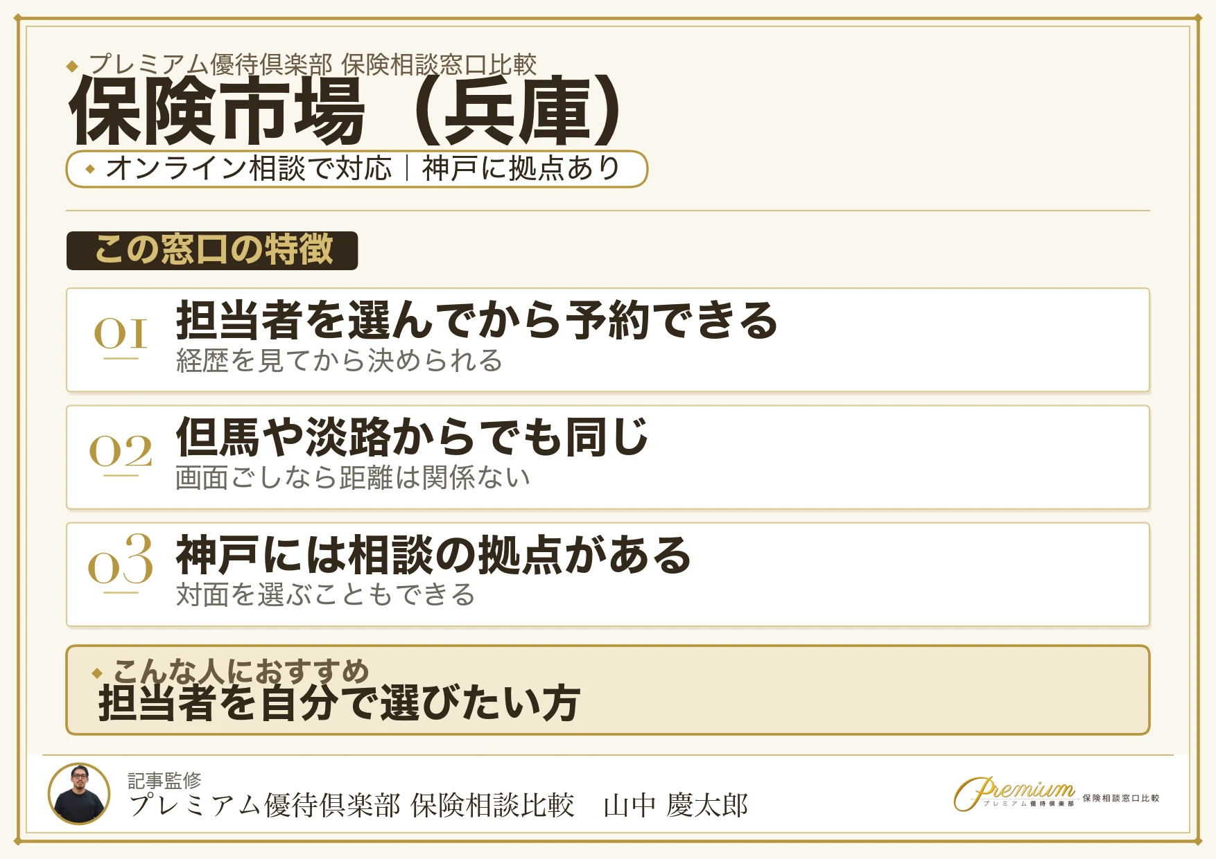 兵庫の保険相談で保険市場を選ぶときの特徴