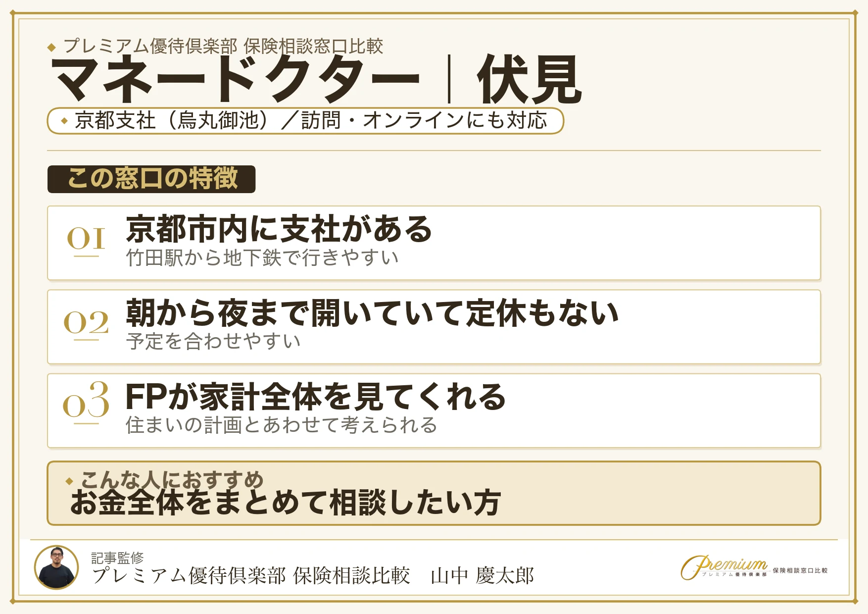 マネードクターの特徴｜京都支社があります