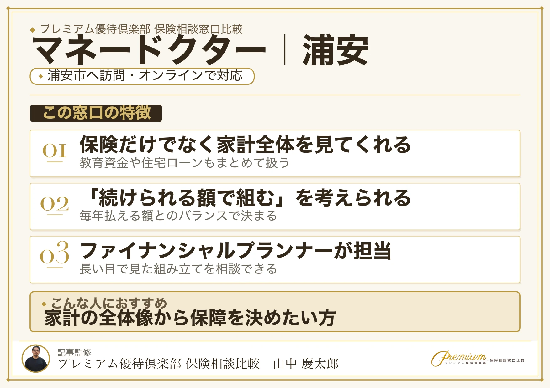 マネードクターの特徴｜浦安で訪問相談に対応