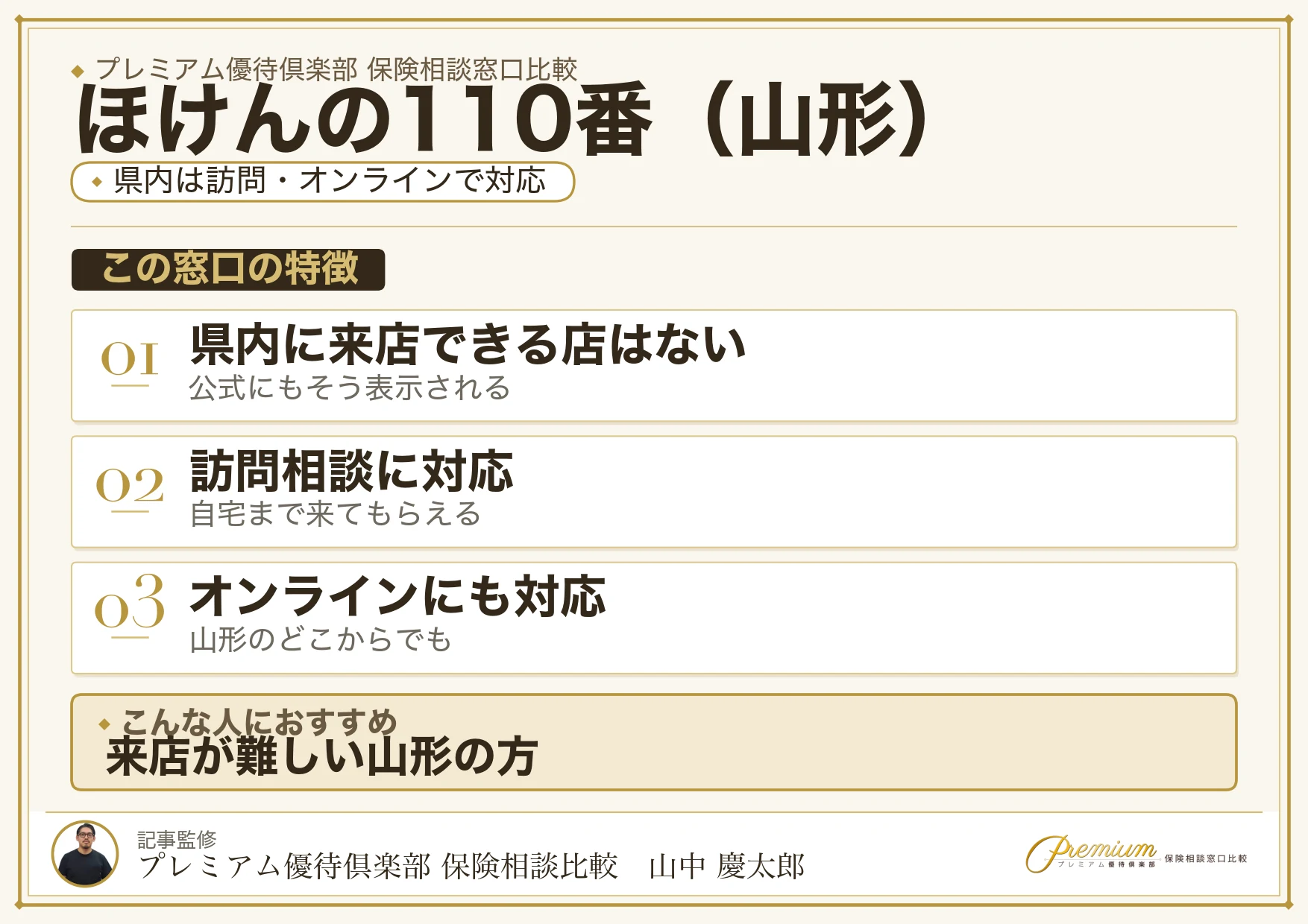 山形の保険相談窓口 ほけんの110番の特徴