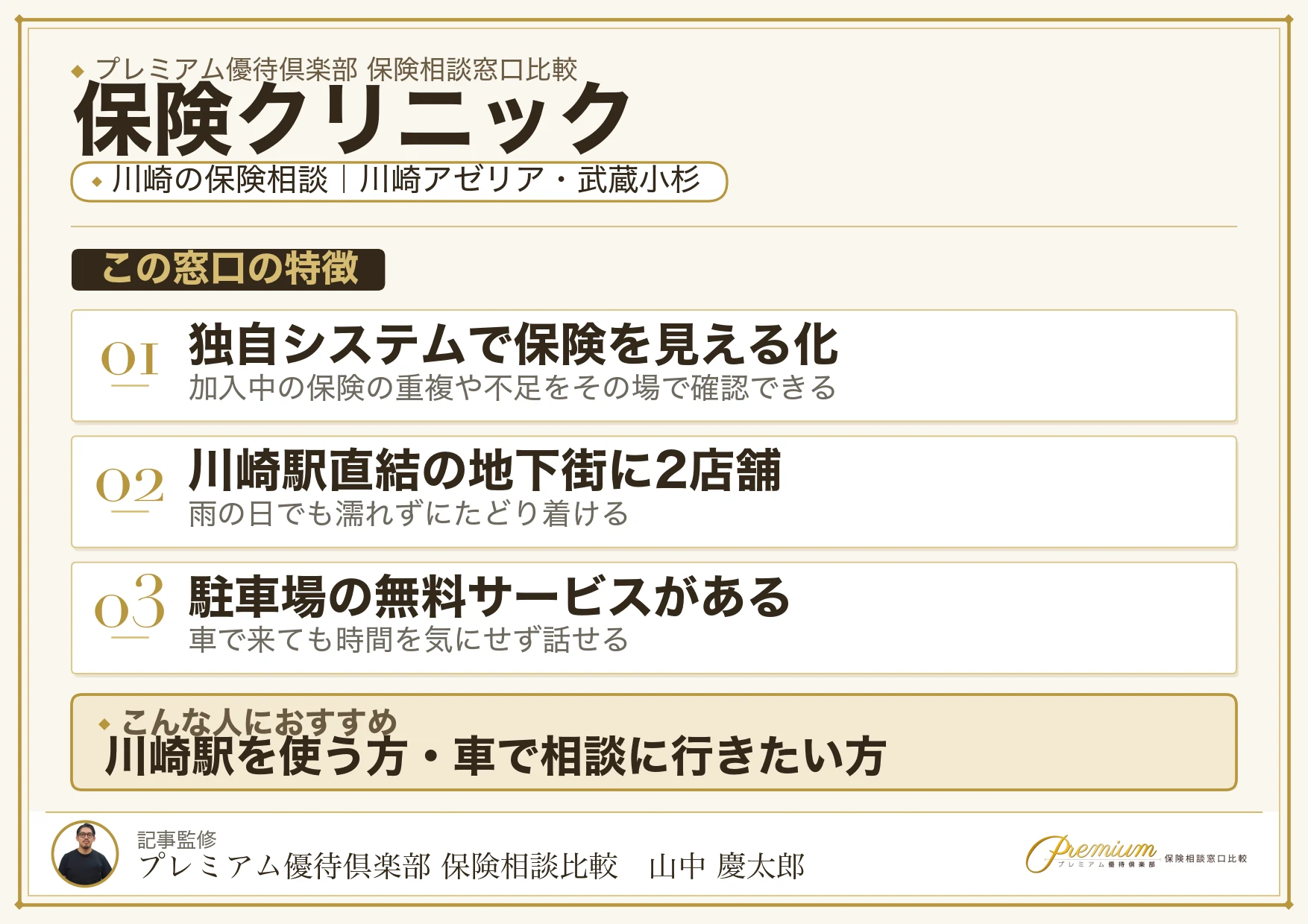 保険クリニック｜川崎の保険相談での特徴まとめ