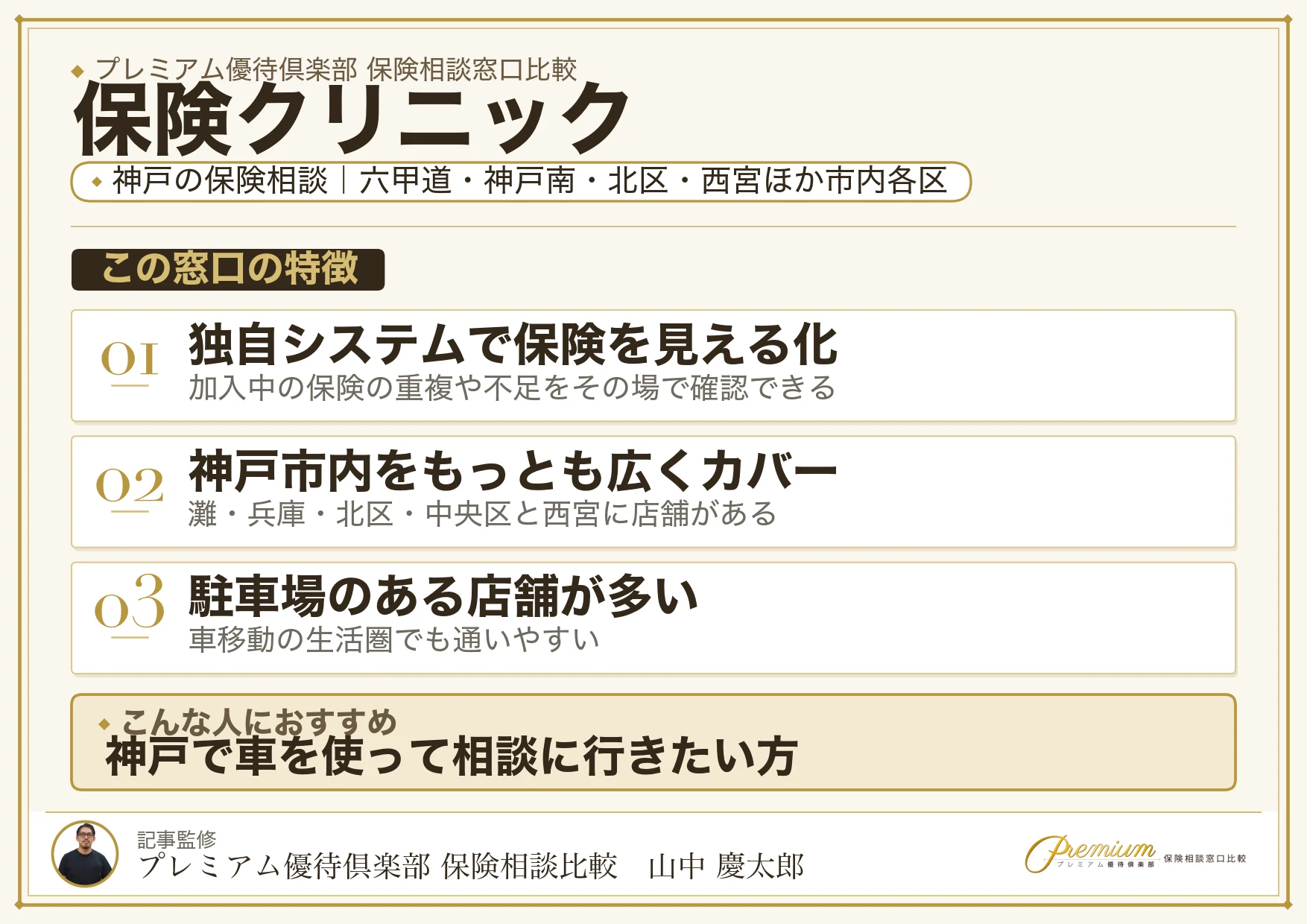 保険クリニック｜神戸の保険相談での特徴まとめ
