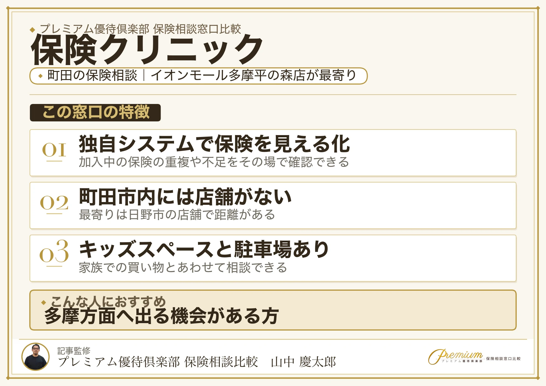保険クリニック｜町田の保険相談での特徴まとめ