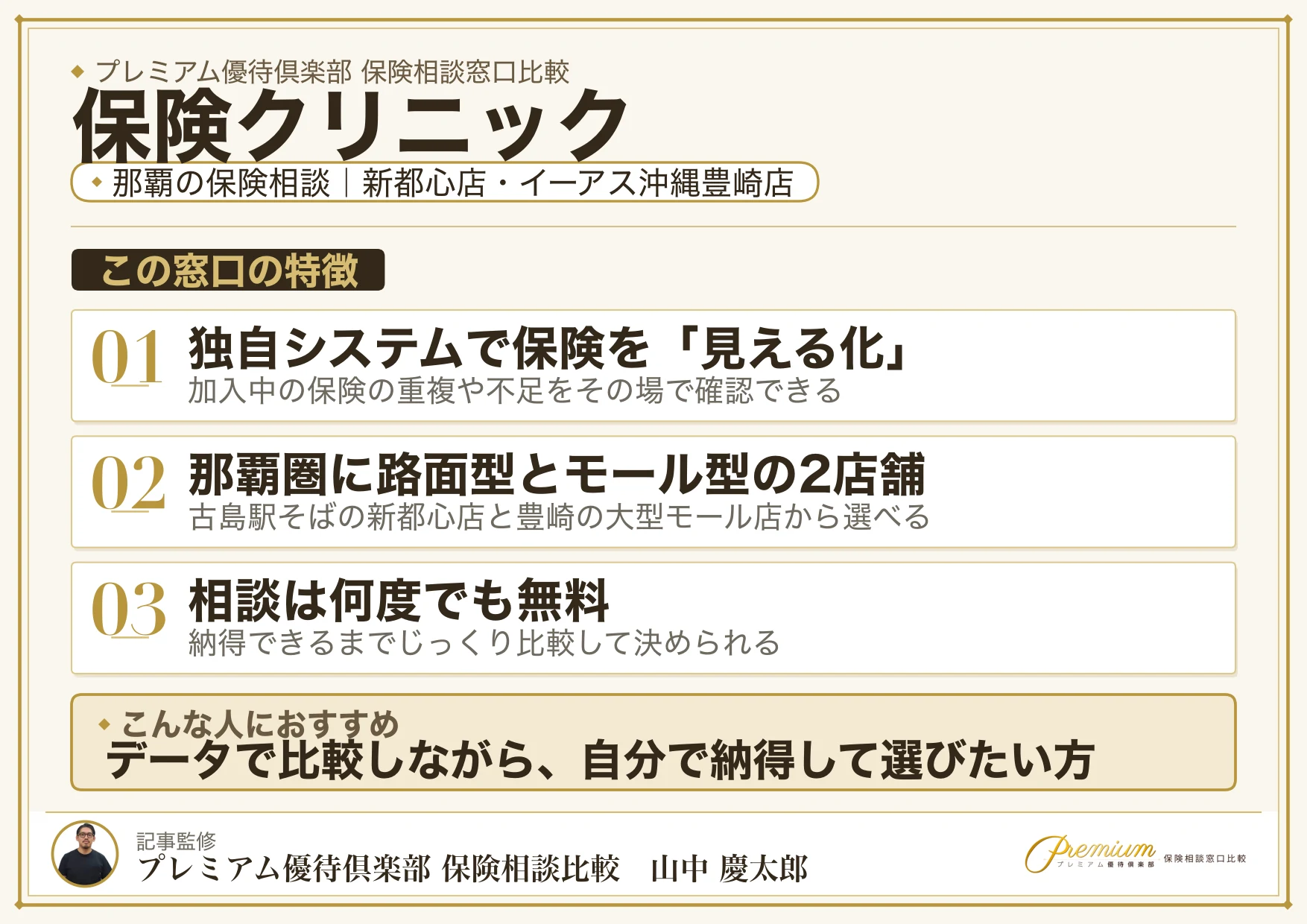 保険クリニック|那覇の保険相談での特徴まとめ