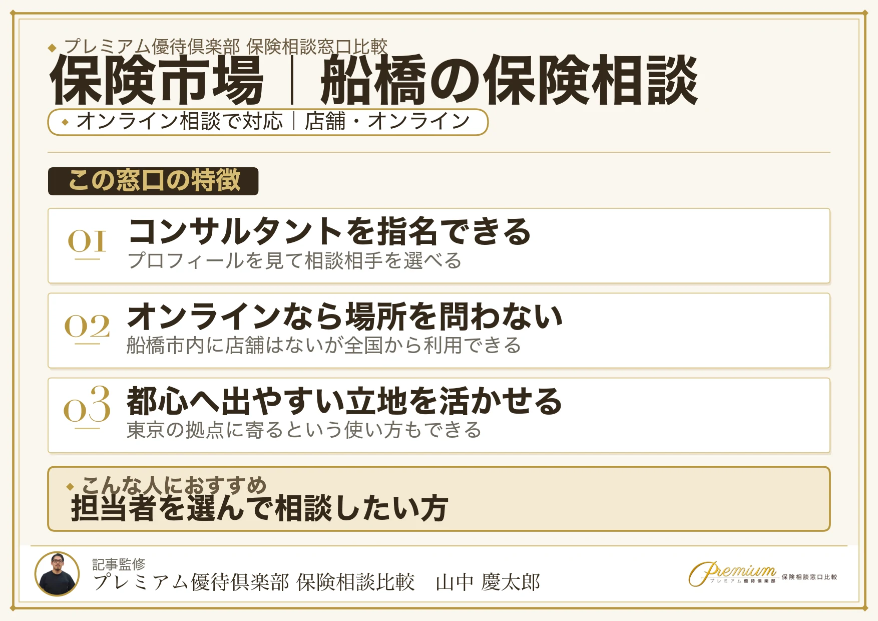 保険市場｜船橋の保険相談での特徴まとめ