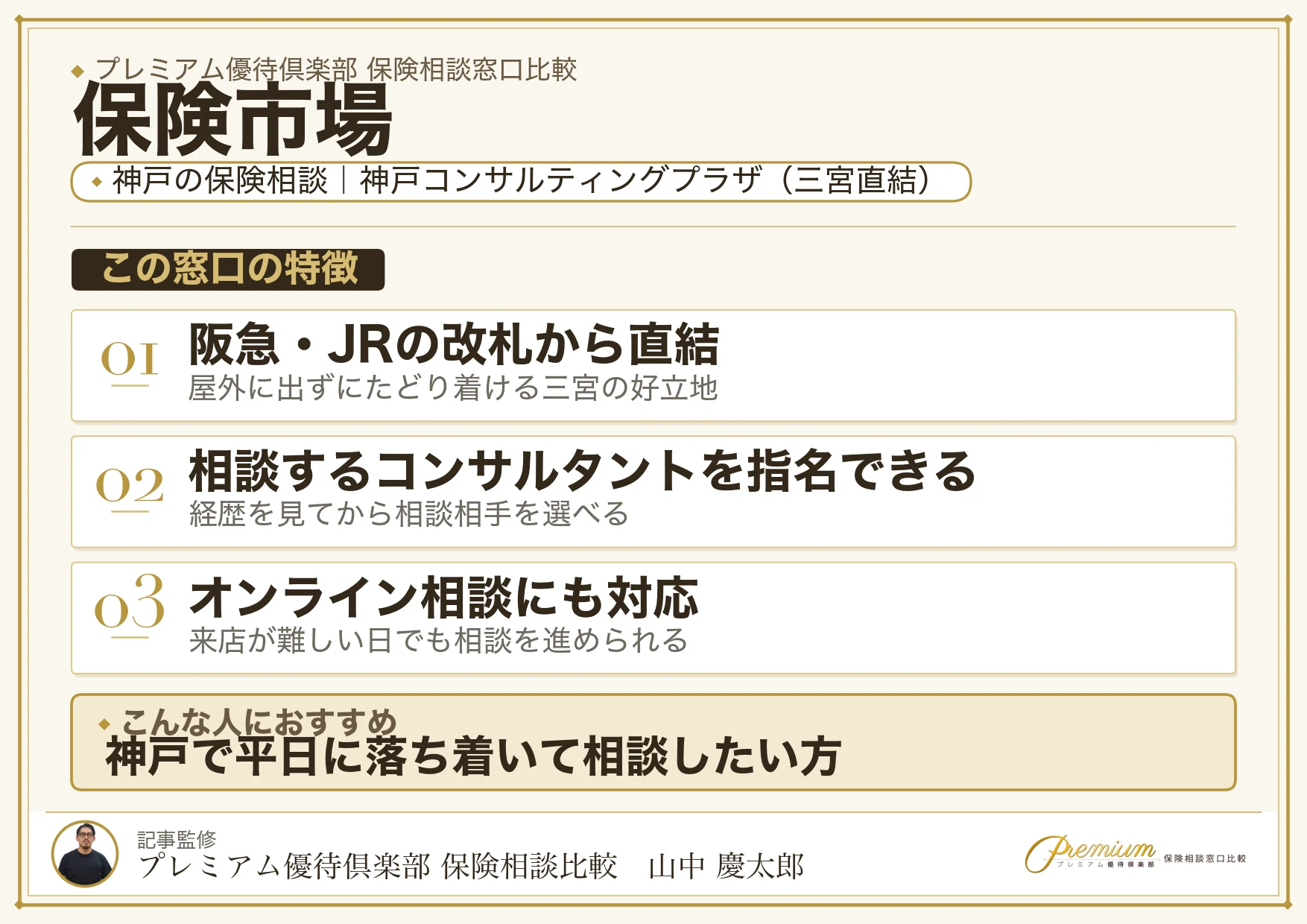 保険市場｜神戸の保険相談での特徴まとめ