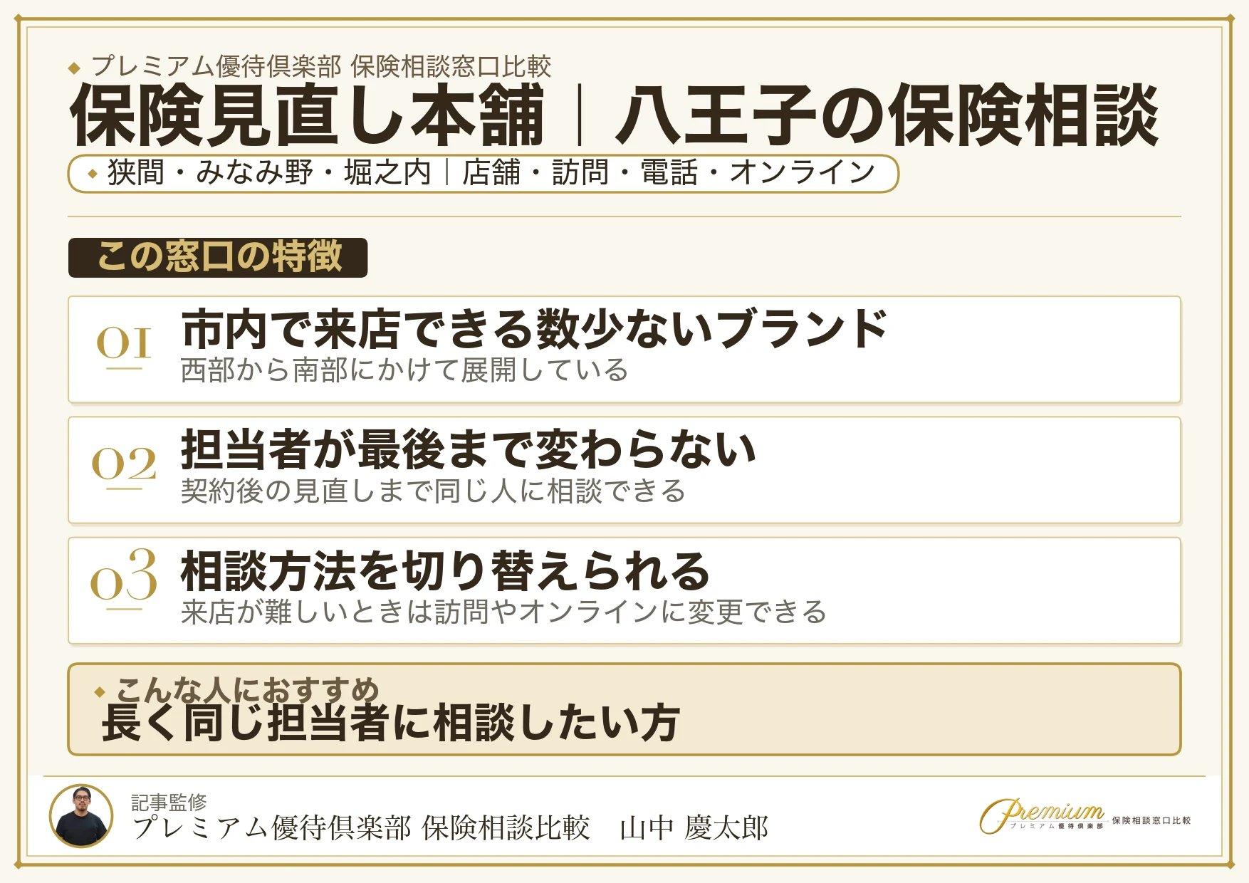 保険見直し本舗｜八王子の保険相談での特徴まとめ