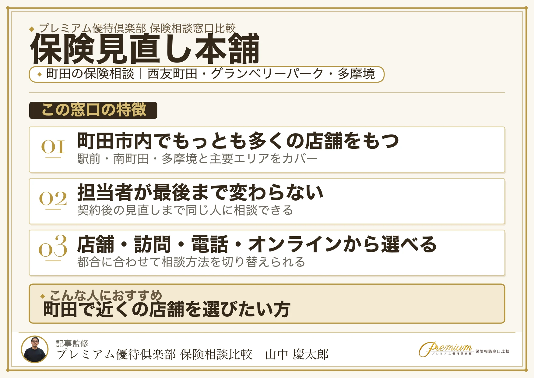 保険見直し本舗｜町田の保険相談での特徴まとめ